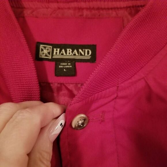 Vintage Haband Red Bomber Jacket L - Picture 2 of 8